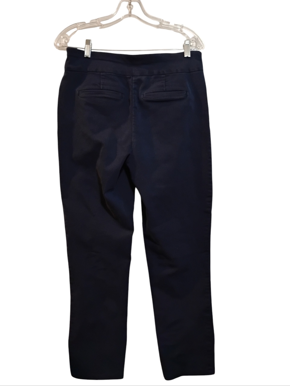 CROFT&BARROW Classic Straight Navy Blue Pull On Pants Stretch 54%Cotton 10P - Picture 8 of 9